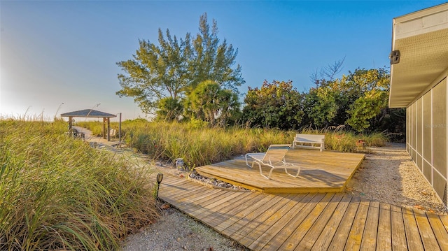 view of wooden deck