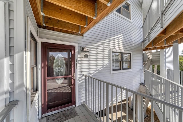 view of doorway to property