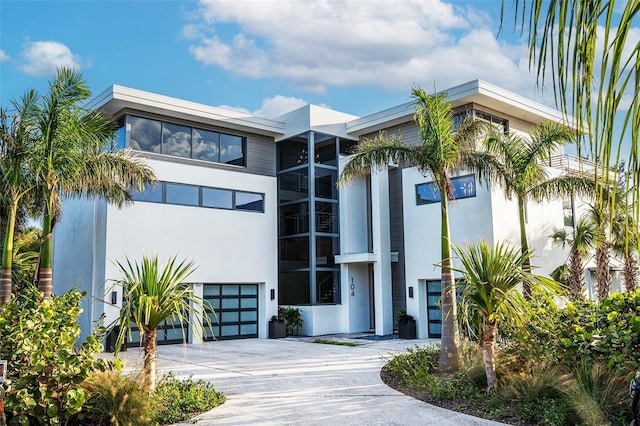 view of building exterior with a garage