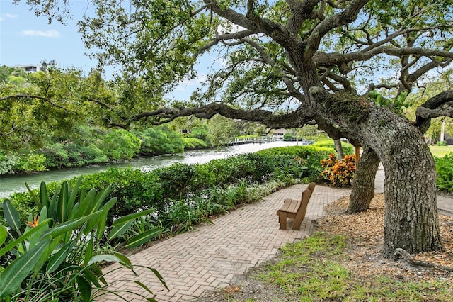 view of home's community featuring a water view