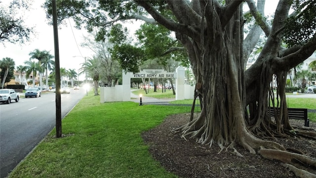 exterior space with a yard