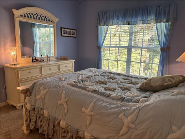 view of carpeted bedroom