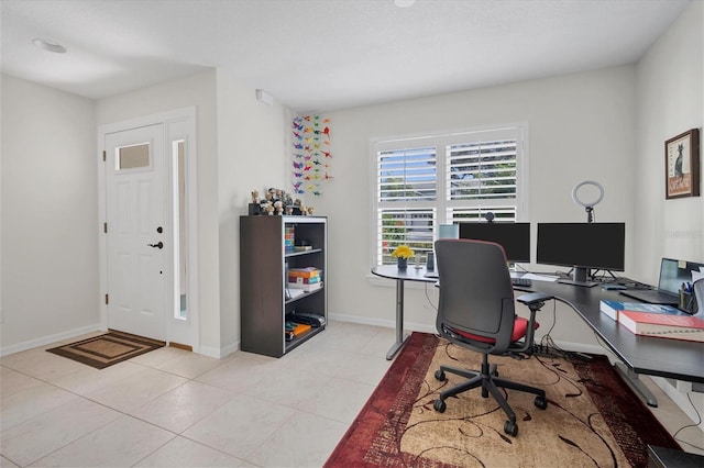 view of tiled office