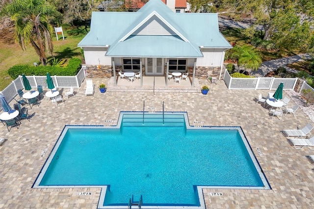 view of pool with a patio