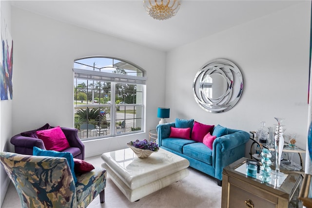 view of carpeted living room