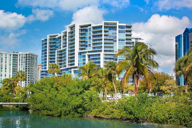 view of property with a water view