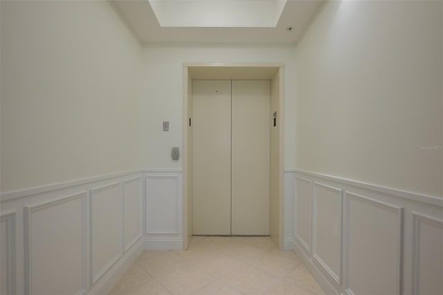 hall with elevator