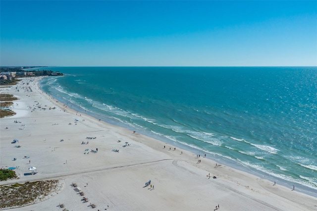 property view of water with a view of the beach