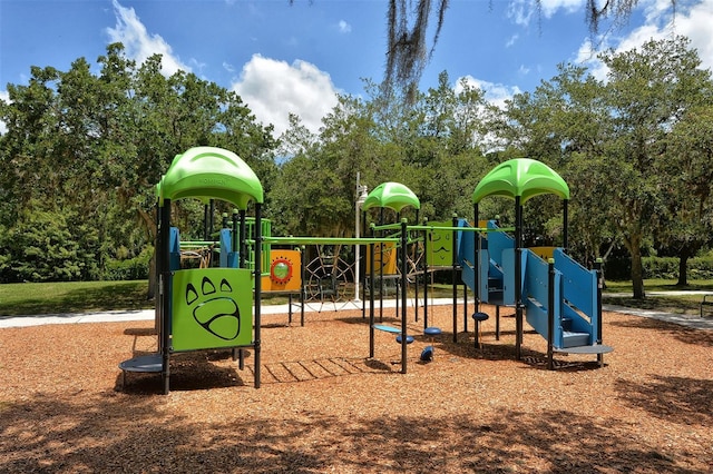 view of community jungle gym