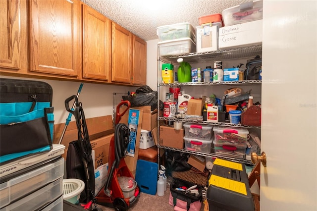 view of storage room