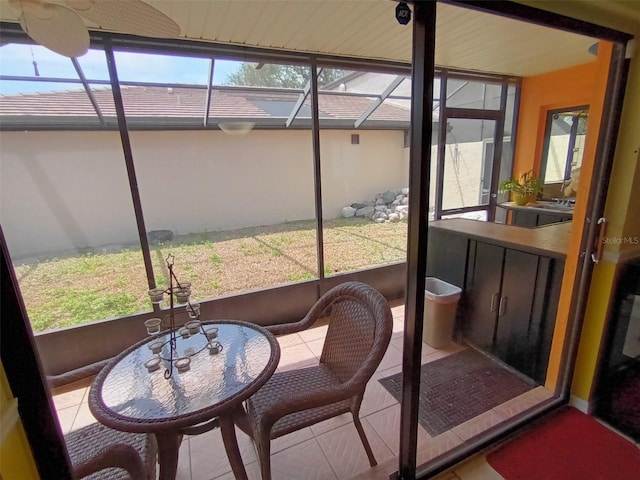 view of sunroom / solarium