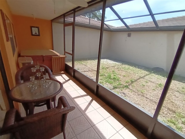 view of sunroom / solarium