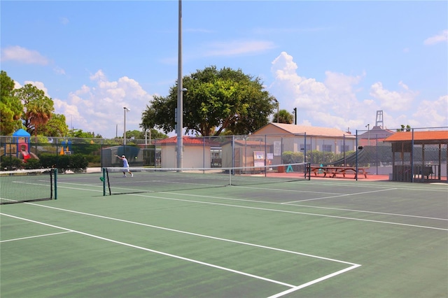 view of sport court