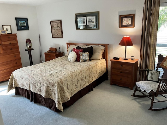 bedroom featuring carpet