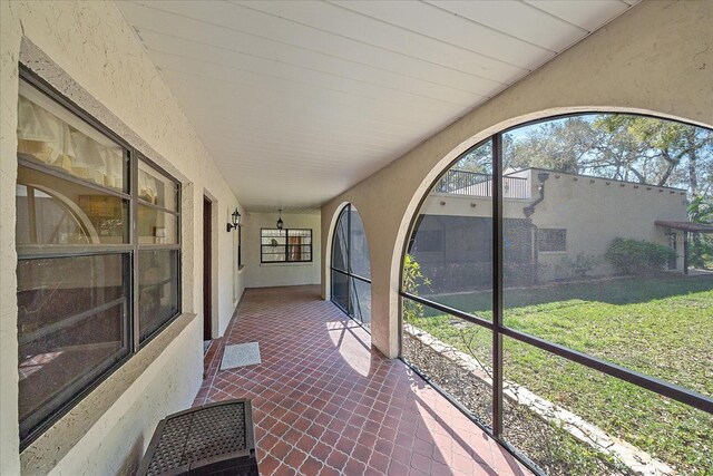 view of sunroom