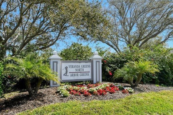 view of community sign