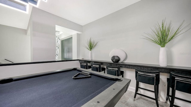 exercise room featuring pool table