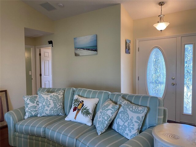 living room featuring hardwood / wood-style floors