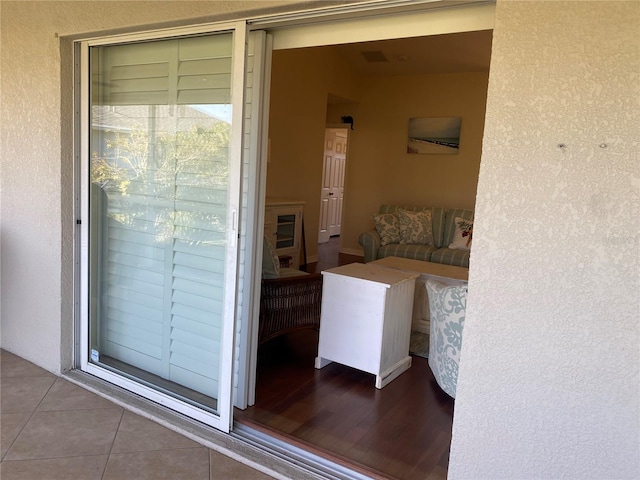 view of doorway to property