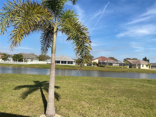 view of property view of water