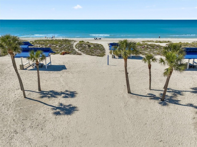 water view featuring a beach view