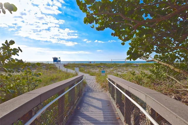 view of property's community featuring a water view