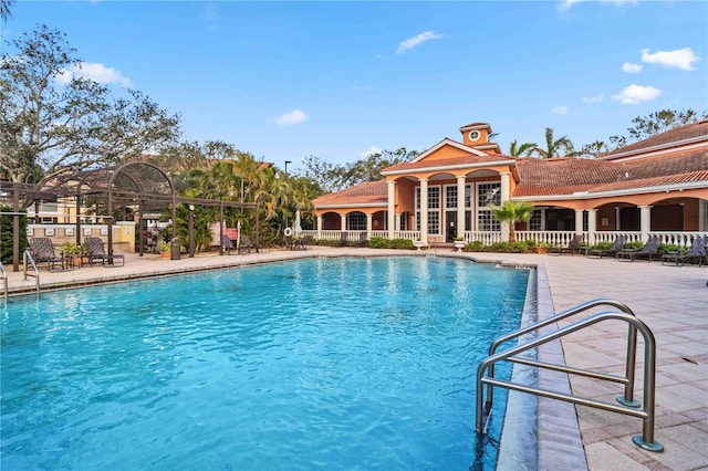 view of pool with a patio