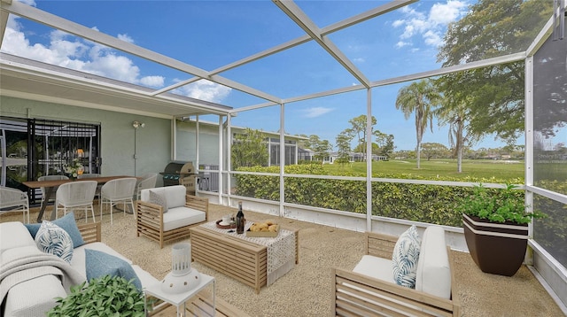 sunroom / solarium with a healthy amount of sunlight