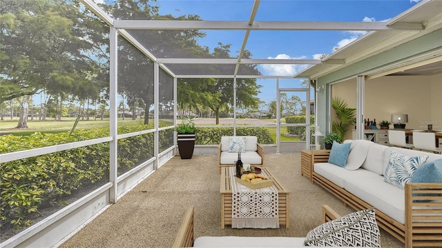 view of sunroom / solarium