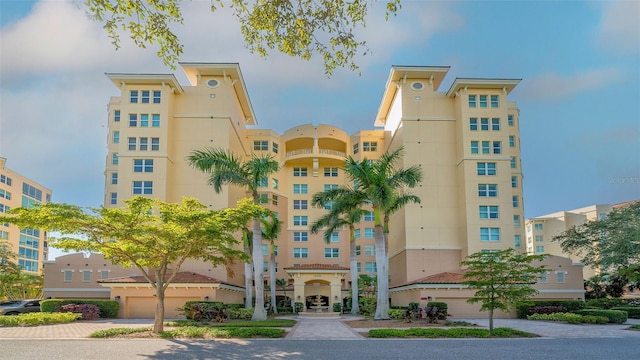 view of building exterior with a garage