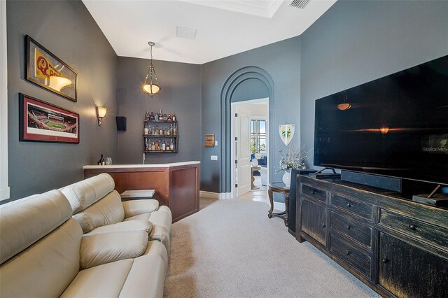 view of carpeted living room