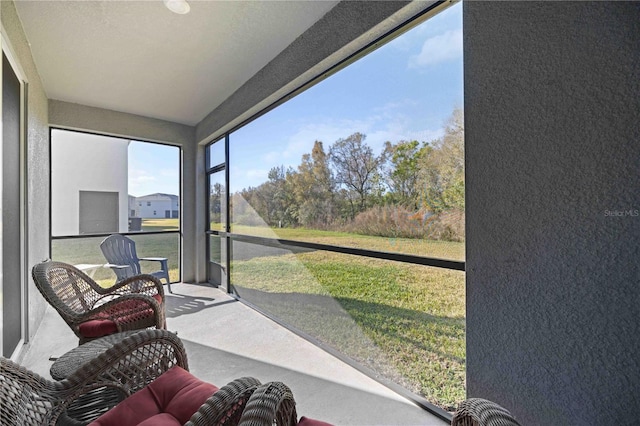 view of sunroom / solarium