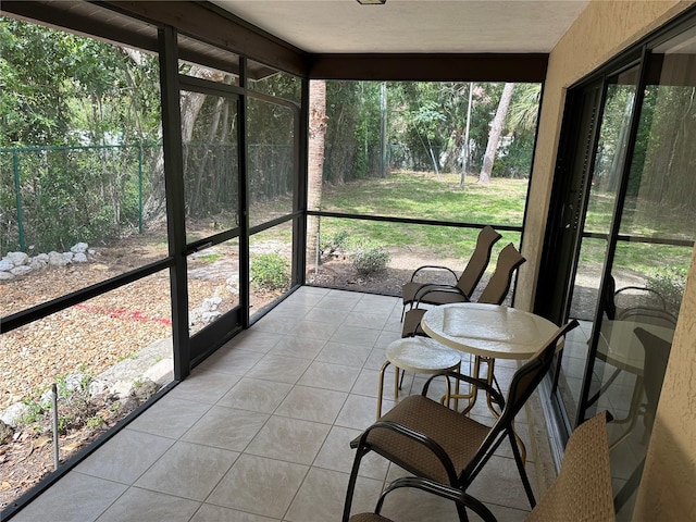 sunroom featuring plenty of natural light