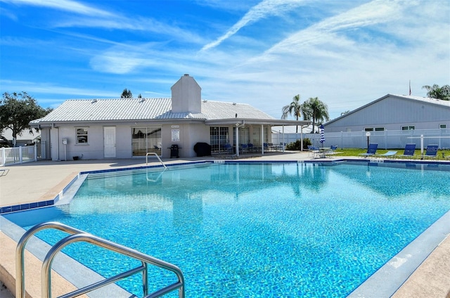 view of pool with a patio area