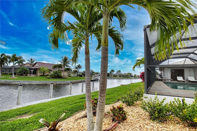 view of water feature