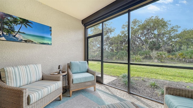 view of sunroom