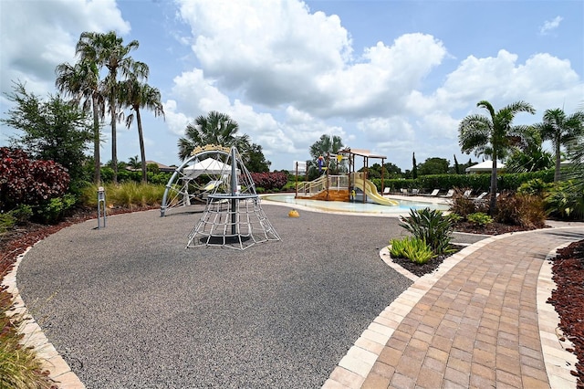 surrounding community featuring a playground