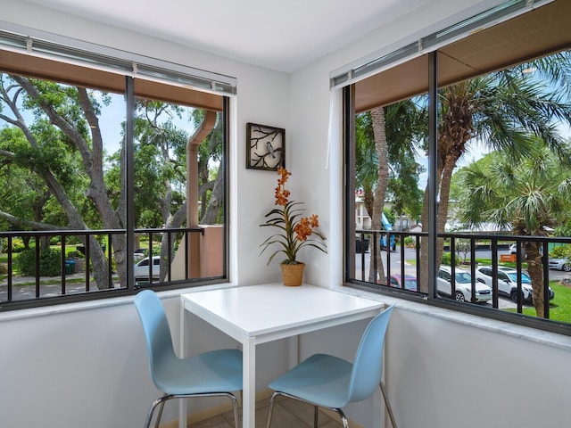 view of dining space