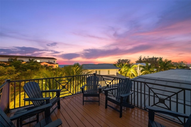 view of deck at dusk