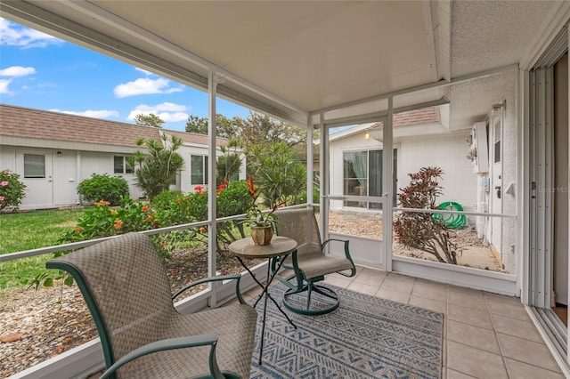 view of sunroom