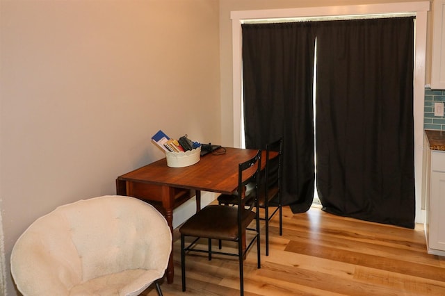 dining room featuring light wood-type flooring