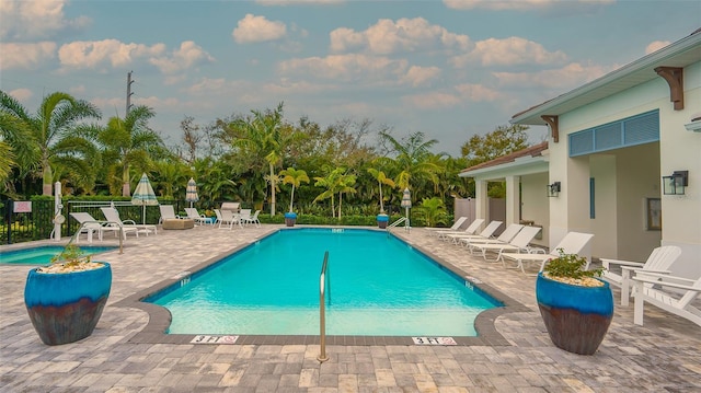 view of pool with a patio area