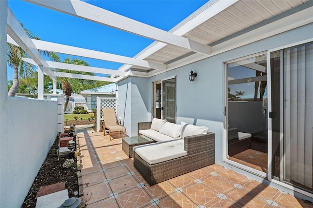 view of patio with a pergola