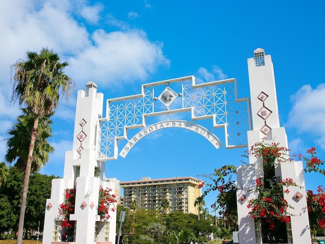 view of community sign