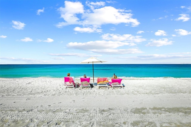 property view of water with a view of the beach