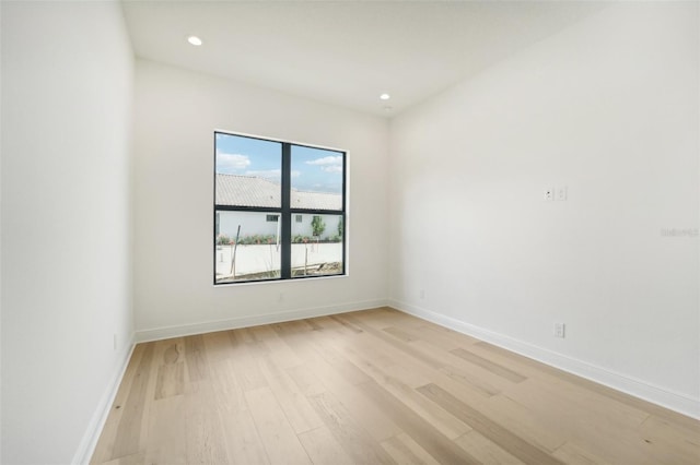 empty room featuring light hardwood / wood-style floors