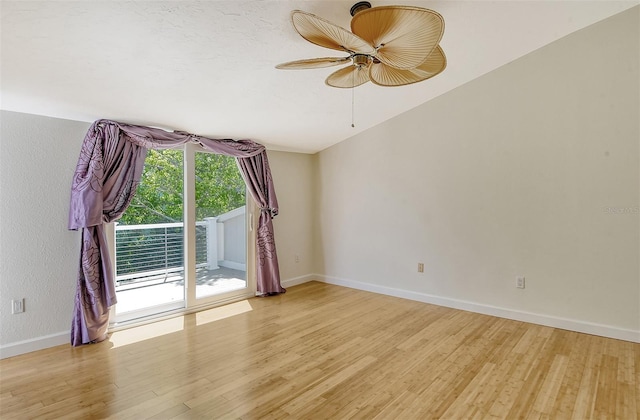 spare room with light hardwood / wood-style floors