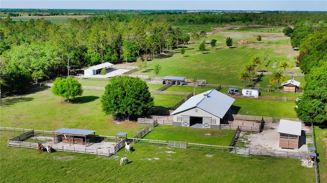 bird's eye view featuring a rural view