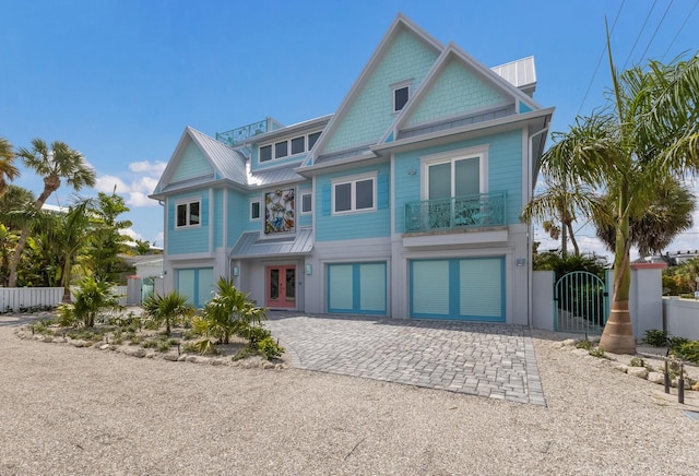 view of front facade with a garage