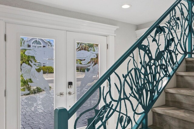 interior space featuring french doors